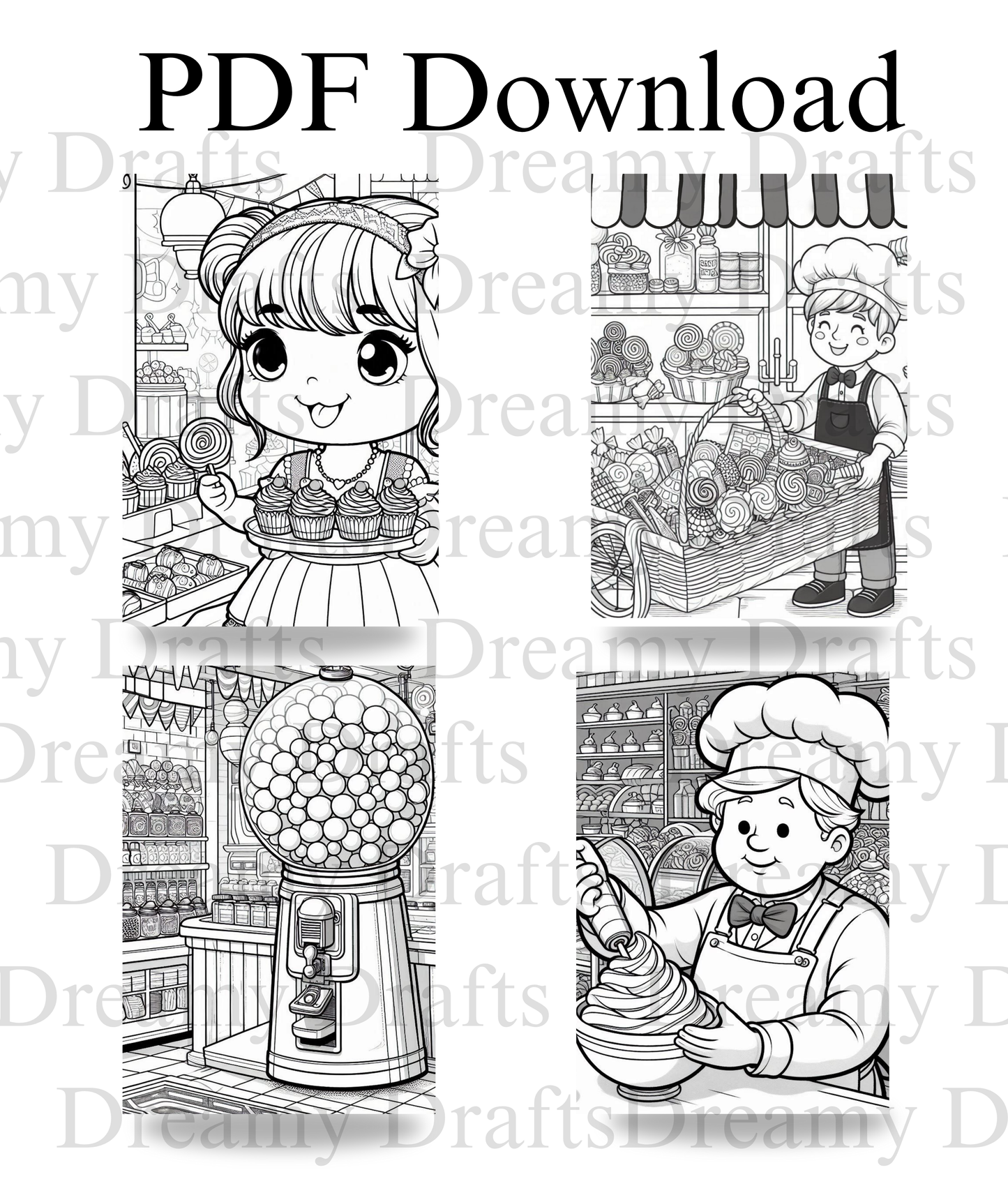 Candy Shop - Coloring Pages