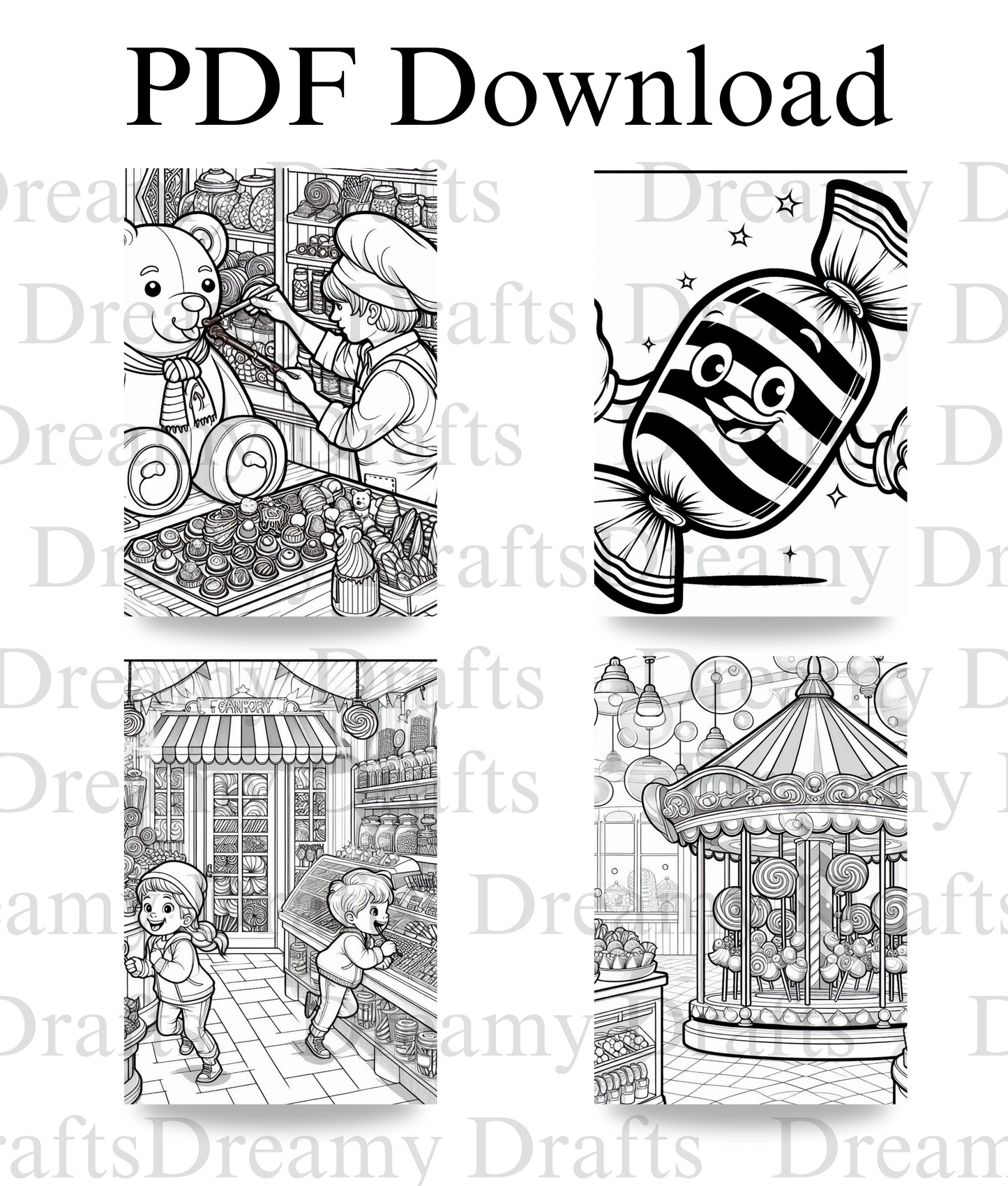 Candy Shop - Coloring Pages