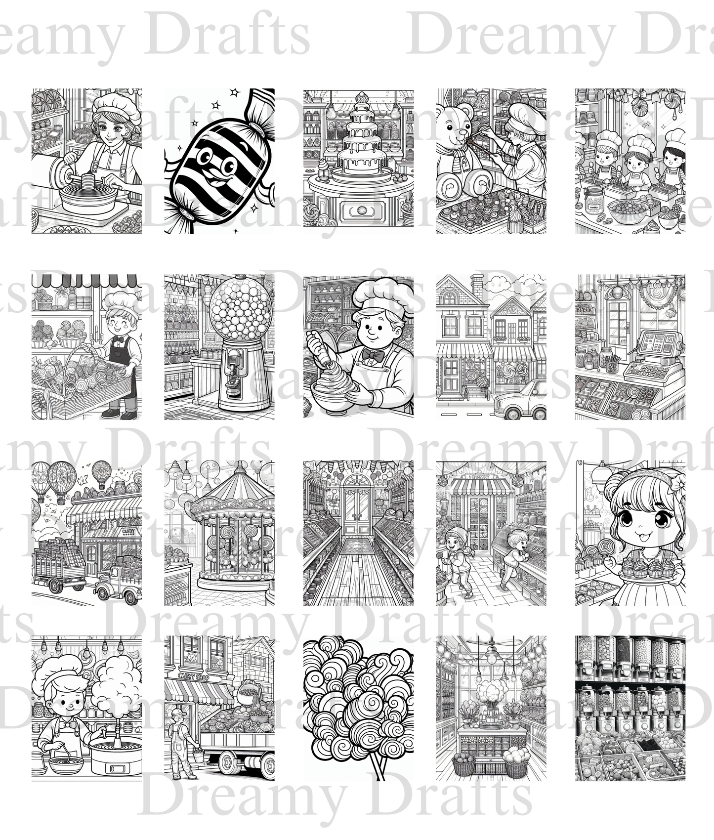 Candy Shop - Coloring Pages