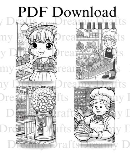 Candy Shop - Coloring Pages